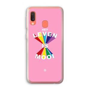 CaseCompany Het Leven Is Mooi: Samsung Galaxy A20e Transparant Hoesje