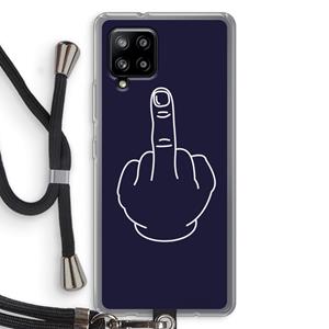 CaseCompany F**k U: Samsung Galaxy A42 5G Transparant Hoesje met koord