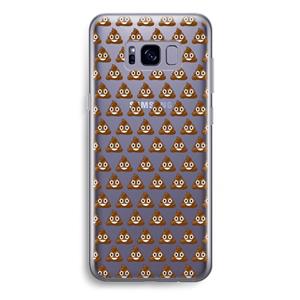 CaseCompany Poop emoji: Samsung Galaxy S8 Plus Transparant Hoesje