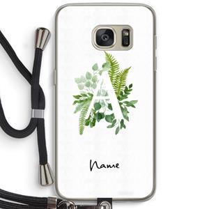 CaseCompany Green Brush: Samsung Galaxy S7 Transparant Hoesje met koord