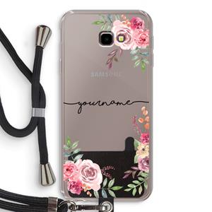 CaseCompany Rozen: Samsung Galaxy J4 Plus Transparant Hoesje met koord