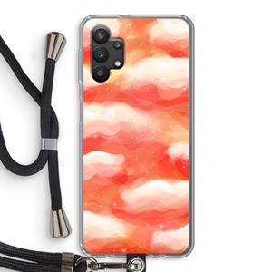 CaseCompany Lichte Wolken: Samsung Galaxy A32 5G Transparant Hoesje met koord