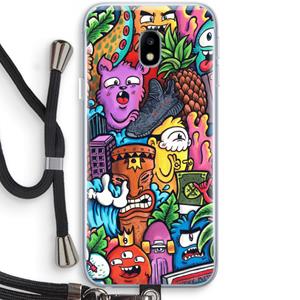 CaseCompany Vexx Mixtape: Samsung Galaxy J3 (2017) Transparant Hoesje met koord