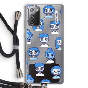 CaseCompany Gezichtjes: Samsung Galaxy Note 20 / Note 20 5G Transparant Hoesje met koord
