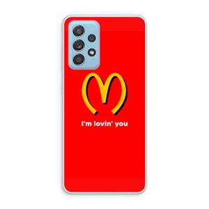 CaseCompany I'm lovin' you: Samsung Galaxy A73 Transparant Hoesje