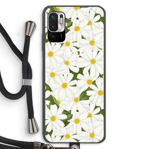 CaseCompany Summer Daisies: Xiaomi Redmi Note 10 5G Transparant Hoesje met koord