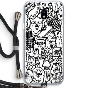 CaseCompany Vexx Mixtape #2: Samsung Galaxy J3 (2017) Transparant Hoesje met koord