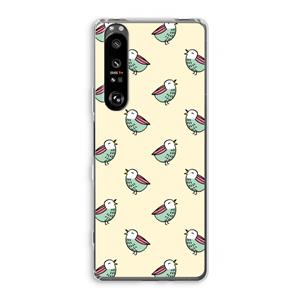 CaseCompany Vogeltjes: Sony Xperia 1 III Transparant Hoesje