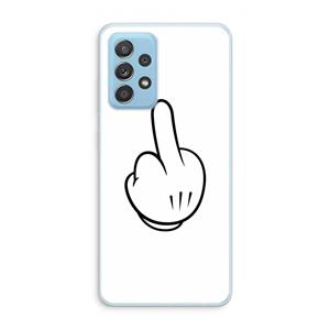 CaseCompany Middle finger white: Samsung Galaxy A73 Transparant Hoesje