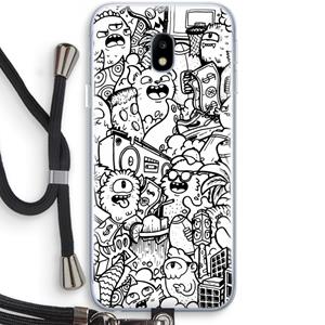 CaseCompany Vexx City #2: Samsung Galaxy J3 (2017) Transparant Hoesje met koord