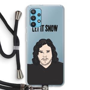 CaseCompany Let It Snow: Samsung Galaxy A32 4G Transparant Hoesje met koord
