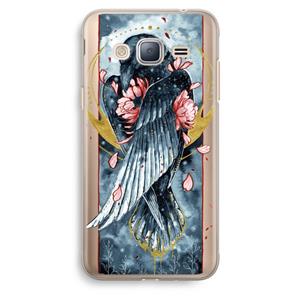 CaseCompany Golden Raven: Samsung Galaxy J3 (2016) Transparant Hoesje