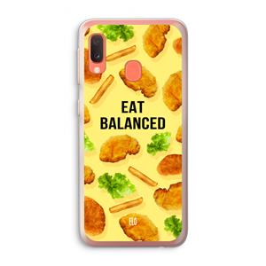 CaseCompany Eat Balanced: Samsung Galaxy A20e Transparant Hoesje