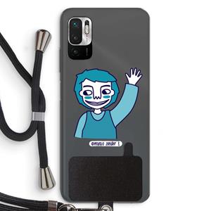 CaseCompany Zwaai: Xiaomi Redmi Note 10 5G Transparant Hoesje met koord