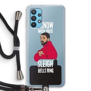 CaseCompany Sleigh Bells Ring: Samsung Galaxy A32 4G Transparant Hoesje met koord