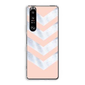 CaseCompany Marmeren pijlen: Sony Xperia 1 III Transparant Hoesje