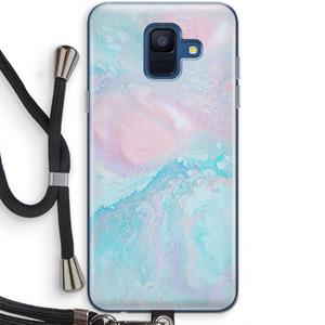 CaseCompany Fantasie pastel: Samsung Galaxy A6 (2018) Transparant Hoesje met koord