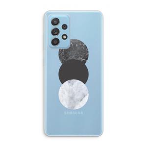 CaseCompany Marmeren cirkels: Samsung Galaxy A73 Transparant Hoesje