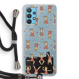 CaseCompany Gymboys: Samsung Galaxy A32 4G Transparant Hoesje met koord