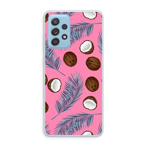 CaseCompany Kokosnoot roze: Samsung Galaxy A73 Transparant Hoesje