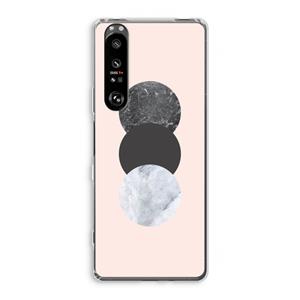 CaseCompany Marmeren cirkels: Sony Xperia 1 III Transparant Hoesje