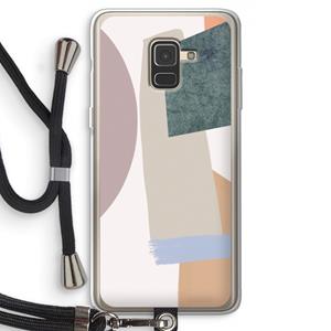 CaseCompany Lindo: Samsung Galaxy A8 (2018) Transparant Hoesje met koord