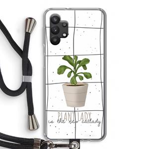 CaseCompany Kamerplant op vensterruit: Samsung Galaxy A32 5G Transparant Hoesje met koord
