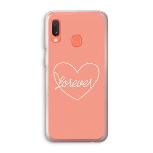 CaseCompany Forever heart: Samsung Galaxy A20e Transparant Hoesje