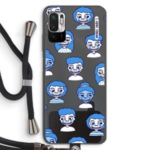 CaseCompany Gezichtjes: Xiaomi Redmi Note 10 5G Transparant Hoesje met koord