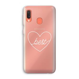 CaseCompany Best heart pastel: Samsung Galaxy A20e Transparant Hoesje