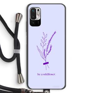 CaseCompany Be a wildflower: Xiaomi Redmi Note 10 5G Transparant Hoesje met koord