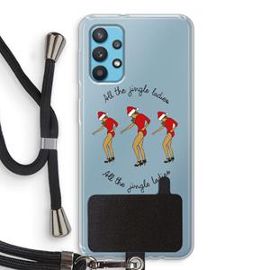 CaseCompany Jingle Ladies: Samsung Galaxy A32 4G Transparant Hoesje met koord