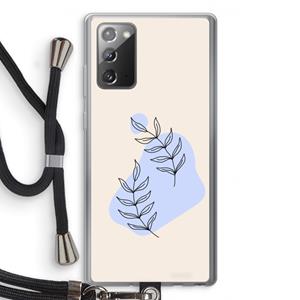 CaseCompany Leaf me if you can: Samsung Galaxy Note 20 / Note 20 5G Transparant Hoesje met koord