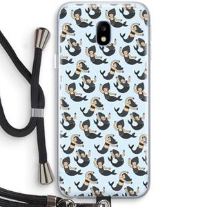 CaseCompany Zeemeermin: Samsung Galaxy J3 (2017) Transparant Hoesje met koord