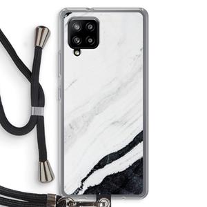CaseCompany Elegante marmer: Samsung Galaxy A42 5G Transparant Hoesje met koord