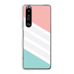 CaseCompany Strepen pastel: Sony Xperia 1 III Transparant Hoesje