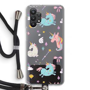 CaseCompany Fantasiewereld: Samsung Galaxy A32 5G Transparant Hoesje met koord