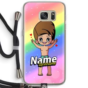 CaseCompany Chibi Maker man: Samsung Galaxy S7 Transparant Hoesje met koord