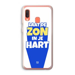 CaseCompany Laat de zon in je hart: Samsung Galaxy A20e Transparant Hoesje