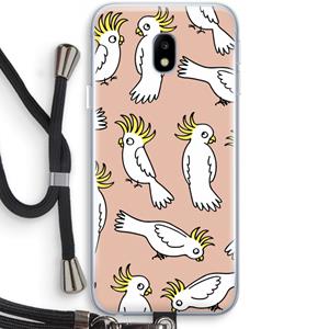CaseCompany Papegaai: Samsung Galaxy J3 (2017) Transparant Hoesje met koord