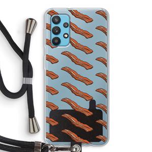 CaseCompany Bacon to my eggs #2: Samsung Galaxy A32 4G Transparant Hoesje met koord