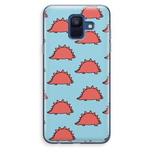 CaseCompany Dinosawrr: Samsung Galaxy A6 (2018) Transparant Hoesje