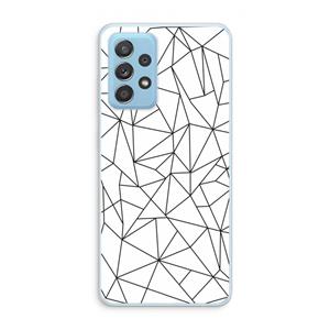 CaseCompany Geometrische lijnen zwart: Samsung Galaxy A73 Transparant Hoesje