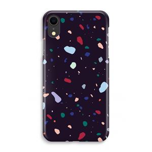 CaseCompany Dark Rounded Terrazzo: iPhone XR Volledig Geprint Hoesje