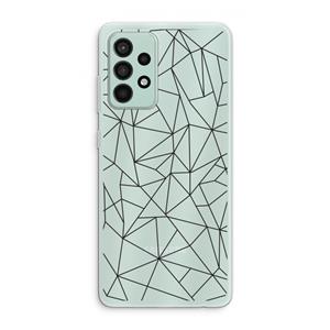 CaseCompany Geometrische lijnen zwart: Samsung Galaxy A52s 5G Transparant Hoesje