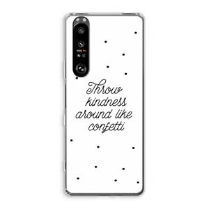 CaseCompany Confetti: Sony Xperia 1 III Transparant Hoesje