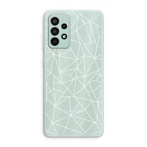CaseCompany Geometrische lijnen wit: Samsung Galaxy A52s 5G Transparant Hoesje