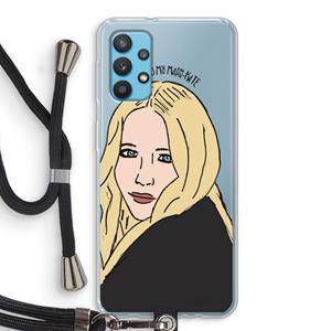 CaseCompany Mary Kate: Samsung Galaxy A32 4G Transparant Hoesje met koord