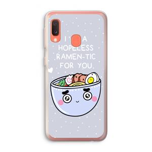 CaseCompany I'm A Hopeless Ramen-Tic For You: Samsung Galaxy A20e Transparant Hoesje