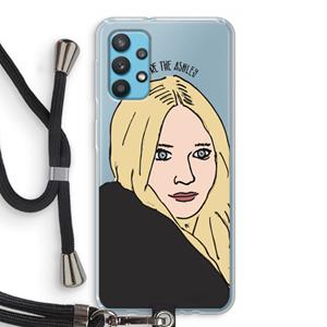 CaseCompany Ashley: Samsung Galaxy A32 4G Transparant Hoesje met koord